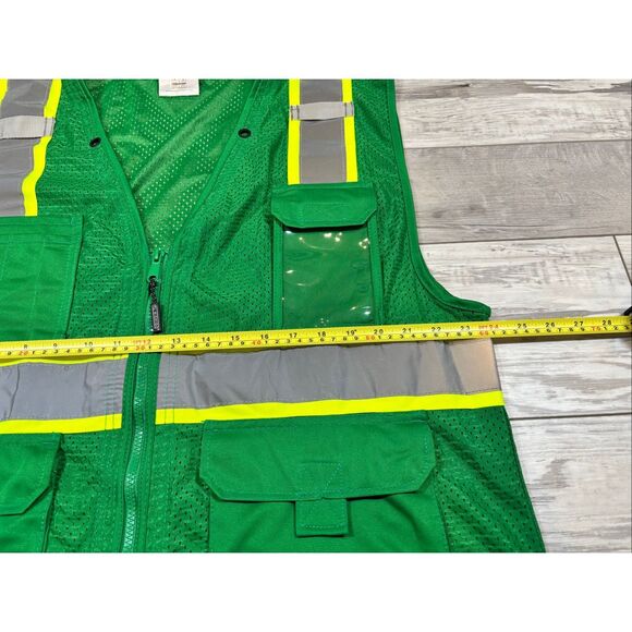 Kishigo high visibility, multi pocket reflective, vest, green size L/XL - Picture 10 of 11